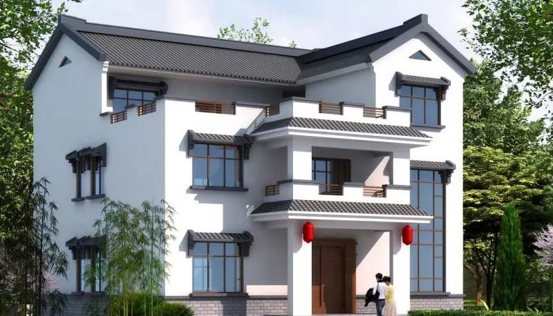 舟山新中式三层别墅设计，公共空间宽敞更显大气